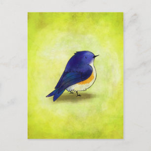 Blauw Birdie Briefkaart