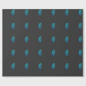 Blauw Bitcoin T-shirt Cadeaupapier (Vlak)