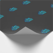 Blauw Bitcoin T-shirt Cadeaupapier (Hoek)