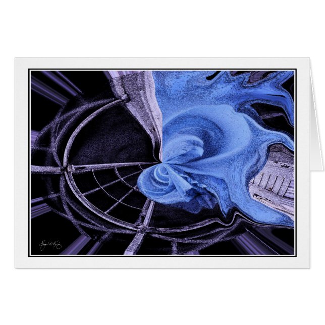 Blauw blad Abstract (Voorkant Horizontaal)