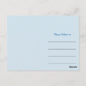 Blauw blad Dank u Briefkaart (Achterkant)