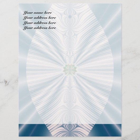 Blauw Blad Gepersonaliseerd Briefpapier Persoonlijk Briefhoofd (Voorkant)