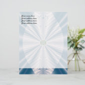 Blauw Blad Gepersonaliseerd Briefpapier Persoonlijk Briefhoofd (Staand voorkant)