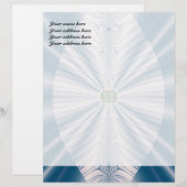 Blauw Blad Gepersonaliseerd Briefpapier Persoonlijk Briefhoofd (Voorkant / Achterkant)