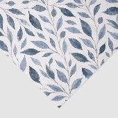 Blauw blad gepersonaliseerd elegant tissuepapier (Detail)