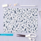 Blauw blad gepersonaliseerd elegant tissuepapier (Craft)