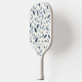 Blauw Blad Gepersonaliseerd Pickleball Paddle (Links)
