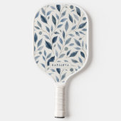 Blauw Blad Gepersonaliseerd Pickleball Paddle (Achterkant)