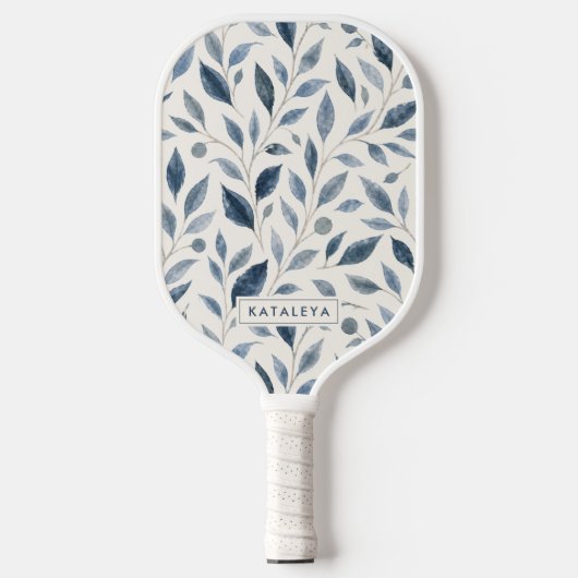 Blauw Blad Gepersonaliseerd Pickleball Paddle (Voorkant)
