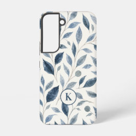 Blauw Blad Gepersonaliseerd Samsung Galaxy Hoesje