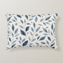 Blauw blad gepersonaliseerde accentkussen accent kussen