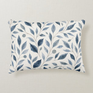 Blauw blad gepersonaliseerde accentkussen accent kussen