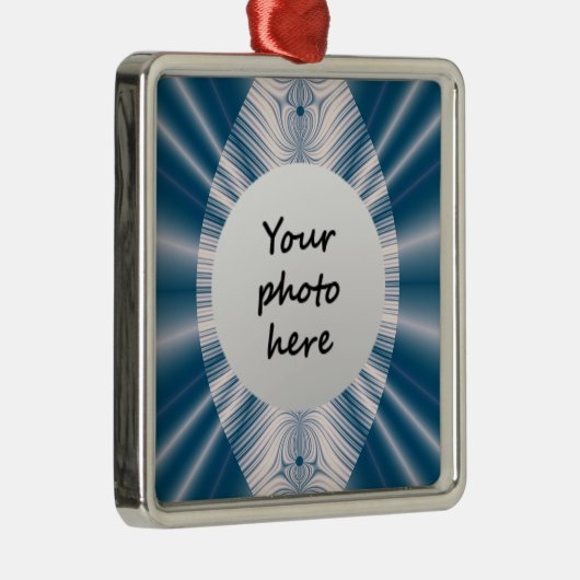 Blauw Blad Kerst Ornamenten (Rechts)