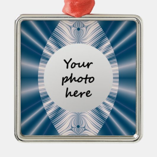 Blauw Blad Kerst Ornamenten (Voorkant)