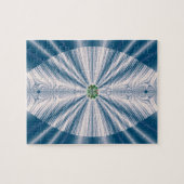 Blauw blad legpuzzel (Horizontaal)