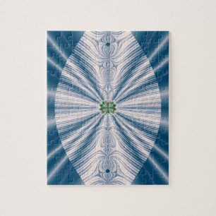 Blauw blad legpuzzel