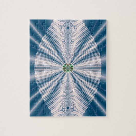 Blauw blad legpuzzel (Verticaal)