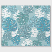 blauw blad met verpakkingspapier cadeaupapier (Vlak)