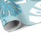blauw blad met verpakkingspapier cadeaupapier (Rol Hoek)