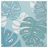 blauw blad stof (Swatch)