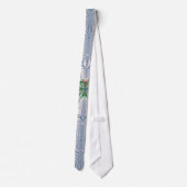 Blauw blad stropdas (Achterkant)