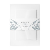  blauw blad uitnodigingen wikkel (Voorkant Voorbeeld)