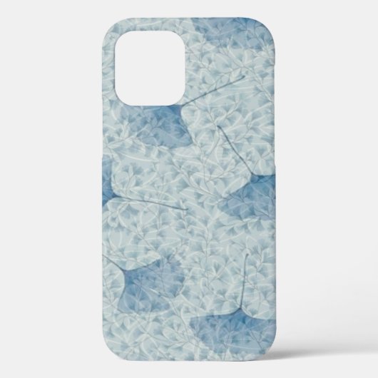 Blauw Bladeren Patroon Ontwerp Case-Mate iPhone Case (Achterkant)