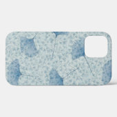 Blauw Bladeren Patroon Ontwerp Case-Mate iPhone Case (Achterkant (horizontaal))