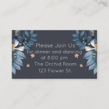 Blauw Bladeren Witte Bloem Moderne Huwelijksrecept