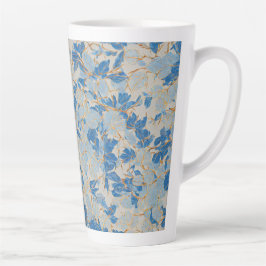 Blauw bladgoud latte mok