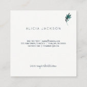 Blauw bladkoper roos gouden landschapsontwerper vierkante visitekaartje (Achterkant)