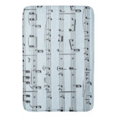 Blauw Bladmuziek Badmat (Voorkant Verticaal)