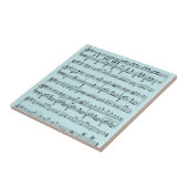 Blauw Bladmuziek Tegeltje (Zijkant)