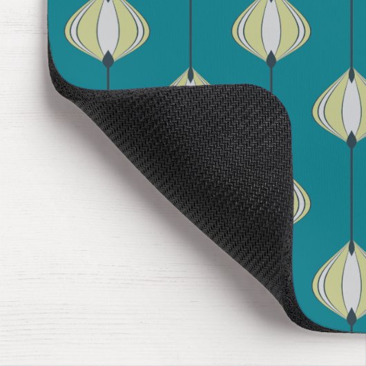 Blauw bladpatroon muismat (Hoek)