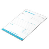 Blauw blanco bestelformulier of Notitieblok factuu (Schuin)