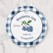 blauw blaubes jam Canning Bedankjes Labels (Voorkant)