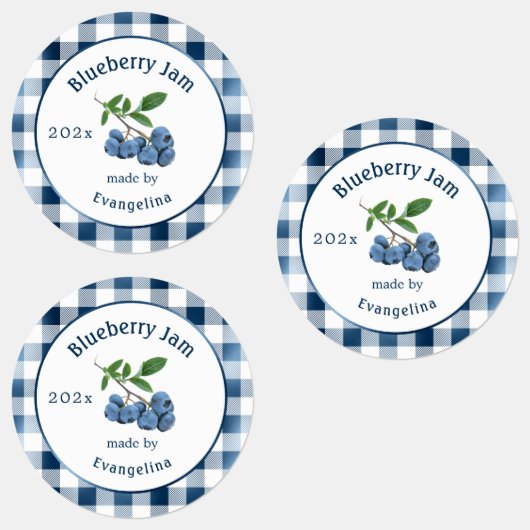 blauw blaubes jam Canning Labels (Groep)