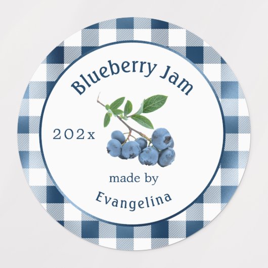 blauw blaubes jam Canning Labels (Design 2)
