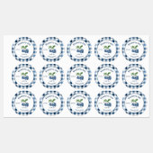 blauw blaubes jam Canning Labels (Vel)