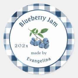  blauw blaubes jam Canning Ronde Sticker