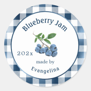  blauw blaubes jam Canning Ronde Sticker