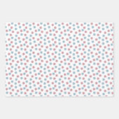 blauw blauw bladerbloem inpakpapier vel (Voorkant 2)