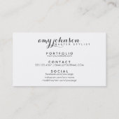 blauw blauw blauw haarstaartschouderblad visitekaartje (Achterkant)