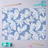 Blauw blauw blauw Oerwoud met blauw blauw en wit Tissuepapier (Craft)