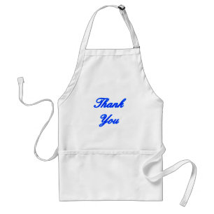 Blauw Blauw Dank U Ontwerp het MUSEUM Zazzle Gifts Standaard Schort