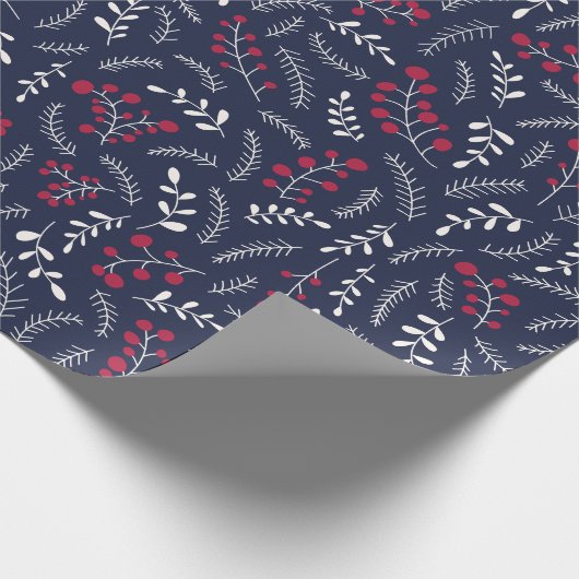 Blauw blauw foliepatroon voor de zeevaart van het  cadeaupapier (Hoek)