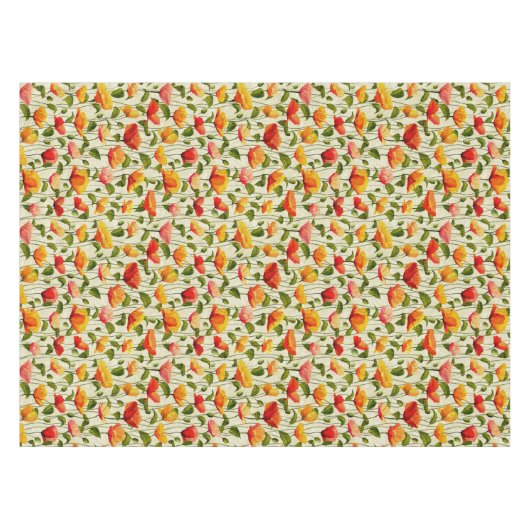 blauw, blauw, geel en Oranje Tafelkleed (Voorkant (Horizontaal))