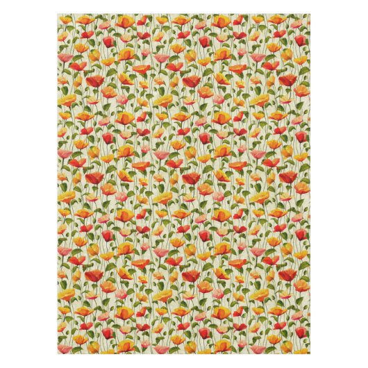 blauw, blauw, geel en Oranje Tafelkleed (Voorkant)