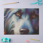 BLAUW BLAUW IN RUST TERRIER DOG SLUITEN TISSUEPAPIER (Craft)