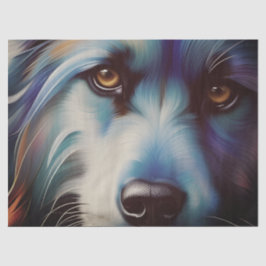 BLAUW BLAUW IN RUST TERRIER DOG SLUITEN TISSUEPAPIER